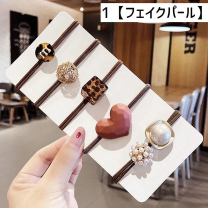 ヘアゴム 5個セット レディース ヘアアクセサリー 女性 髪飾り 商品画像5