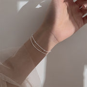 ブレスレット 2連 アクセサリー レディース 女性 腕輪 華奢 シンプル かわいい おしゃれ 上品 ギフト プレゼント 贈り物 ファッション雑貨