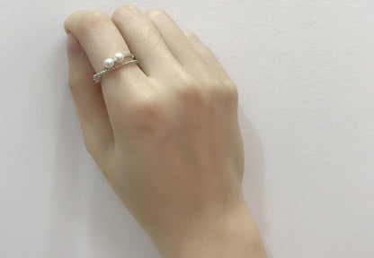 指輪 オープンリング レディース 女性 アクセサリー パール調 商品画像3