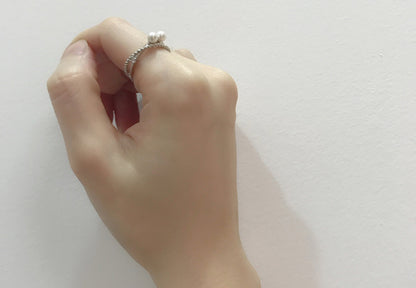 指輪 オープンリング レディース 女性 アクセサリー パール調 商品画像4