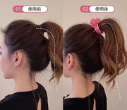 ヘアゴム 髪ゴム レディース 女性 婦人 女の子 ガールズ ヘアアクセサリー 中国結び まとめ髪 髪飾り ヘアアレンジ 単色 ブラック 黒 かわいい おしゃれ ポニーテール
