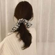 シュシュ ヘアアクセサリー レディース ヘアゴム 髪飾り まとめ髪 ヘアアレンジ リボン フェイクパール シック モノトーン 植物柄 おしゃれ かわいい カジュアル デイリー オフィス 女性用 ファッション小物