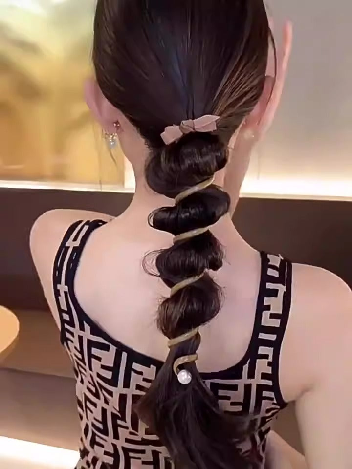コイルポニー ヘアポニー ヘアアクセサリー ヘアアレンジ まとめ髪 おしゃれ 商品画像2