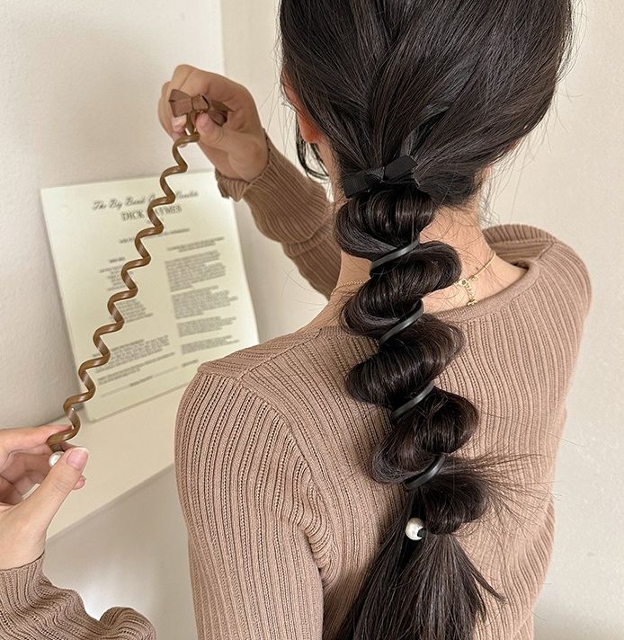 コイルポニー ヘアポニー ヘアアクセサリー ヘアアレンジ まとめ髪 おしゃれ 商品画像3