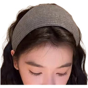 カチューシャ レディース ヘアアクセサリー ヘアターバン ヘアバンド ヘッドバンド風 幅広 太め 縞々 しましま リブ シンプル ワイド かわいい おしゃれ ヘアアレンジ 女性 大人女子