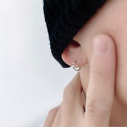 ピアス フープピアス メンズ アクセサリー シンプル かっこいい ブラック シルバーカラー 小ぶり 小さめ おしゃれ