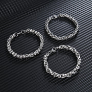 ブレスレット レディース メンズ ユニセックス アクセサリー チェーン シルバーカラー 太め シンプル 重ね付け かっこいい おしゃれ 存在感 プレゼント ギフト 男性用 女性用 男女兼用