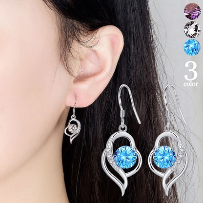 フックピアス レディース 女性用 アクセサリー シルバーカラー ラインストーン 商品画像