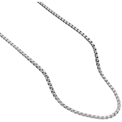 チェーンネックレス メンズ アクセサリー シンプル ベネチアンチェーン 首飾り シルバー2mm バリエーション画像