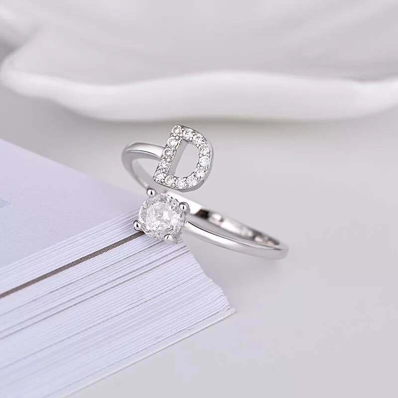 指輪 オープンリング レディース アクセサリー ラインストーン アルファベット 商品画像5
