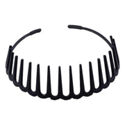 カチューシャ コーム付き レディース ヘアアクセサリー 髪飾り 前髪留め ヘアアレンジ ウェーブ 無地 シンプル おしゃれ ファッション小物