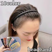カチューシャ コーム付き レディース ヘアアクセサリー 髪飾り 前髪留め ヘアアレンジ ウェーブ 無地 シンプル おしゃれ ファッション小物