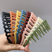 カチューシャ コーム付き レディース ヘアアクセサリー 髪飾り 前髪留め ヘアアレンジ ウェーブ 無地 シンプル おしゃれ ファッション小物