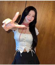 チョーカー レディース アクセサリー リボン 紐 ひも ゴスロリ かわいい おしゃれ シンプル 首飾り プレゼント ギフト 女性用