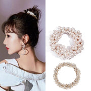 ヘアゴム 髪ゴム レディース 女性用 ヘアアクセサリー パール調 フェイクパール 髪飾り 髪留め まとめ髪 華やか かわいい おしゃれ 上品 フェミニン 婦人用