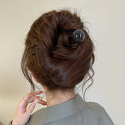 かんざし 簪 ヘアピン ヘアコーム レディース ヘアアクセサリー 髪飾り U字型 丸モチーフ べっ甲風 無地 ヘアアレンジ まとめ髪 挿すだけ 簡単 シンプル 夜会巻き ロングヘア セミロング 女性 婦人 誕生日 母の日 プレゼント 贈り物