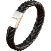ブレスレット バングル メンズ レディース アクセサリー 編み込み 縄 ロープ メッシュ レザー調 マグネット式 磁気バックル カジュアル シンプル 存在感 プレゼント ギフト 贈り物 お祝い 記念日 誕生日 おしゃれ かっこいい ファッション小物 雑貨 磁石クラスプ 男性 女性 男女兼用 ユニセックス ブラック ブラウン