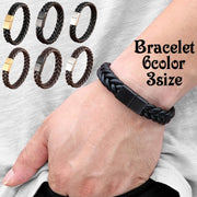 ブレスレット バングル メンズ レディース アクセサリー 編み込み 縄 ロープ メッシュ レザー調 マグネット式 磁気バックル カジュアル シンプル 存在感 プレゼント ギフト 贈り物 お祝い 記念日 誕生日 おしゃれ かっこいい ファッション小物 雑貨 磁石クラスプ 男性 女性 男女兼用 ユニセックス ブラック ブラウン