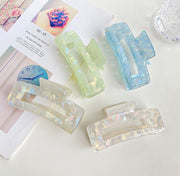 バンスクリップ レディース ヘアアクセサリー ヘアクリップ シェル風 キラキラ べっ甲風 べっこう風 タイダイ きれいめ かわいい おしゃれ 女性 大人女子