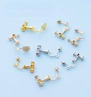 イヤリングパーツ アクセサリーパーツ 2個セット DIYパーツ イヤリング用金具 金属パーツ カン付き ネジタイプ ハンドメイド素材