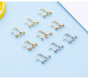 イヤリングパーツ アクセサリーパーツ 2個セット DIYパーツ イヤリング用金具 金属パーツ カン付き ネジタイプ ハンドメイド素材