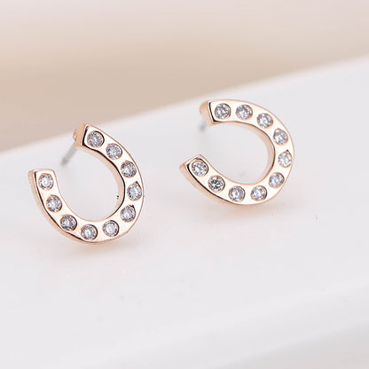 スタッドピアス アクセサリー レディース 耳飾り キャッチピアス ラインストーン 商品画像3