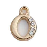 ペンダントトップ ペンダントヘッド レディース メンズ ユニセックス アクセサリーパーツ チャーム アルファベット イニシャル ラインストーン ゴールドカラー シンプル おしゃれ DIY ペアアイテム プレゼント ギフト 女性 男性 男女兼用