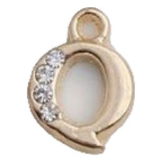 ペンダントトップ ペンダントヘッド レディース メンズ ユニセックス アクセサリーパーツ チャーム アルファベット イニシャル ラインストーン ゴールドカラー シンプル おしゃれ DIY ペアアイテム プレゼント ギフト 女性 男性 男女兼用