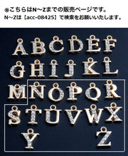 ペンダントトップ ペンダントヘッド レディース メンズ ユニセックス アクセサリーパーツ チャーム アルファベット イニシャル ラインストーン ゴールドカラー シンプル おしゃれ DIY ペアアイテム プレゼント ギフト 女性 男性 男女兼用