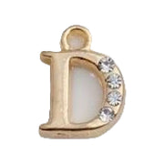 ペンダントトップ ペンダントヘッド レディース メンズ ユニセックス アクセサリーパーツ チャーム アルファベット イニシャル ラインストーン ゴールドカラー シンプル おしゃれ DIY ペアアイテム プレゼント ギフト 女性 男性 男女兼用