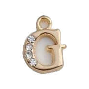 ペンダントトップ ペンダントヘッド レディース メンズ ユニセックス アクセサリーパーツ チャーム アルファベット イニシャル ラインストーン ゴールドカラー シンプル おしゃれ DIY ペアアイテム プレゼント ギフト 女性 男性 男女兼用