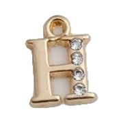 ペンダントトップ ペンダントヘッド レディース メンズ ユニセックス アクセサリーパーツ チャーム アルファベット イニシャル ラインストーン ゴールドカラー シンプル おしゃれ DIY ペアアイテム プレゼント ギフト 女性 男性 男女兼用