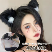 カチューシャ チョーカー コスプレ レディース 大人 猫耳 ミミ ネコミミ 鈴 ふわふわ かわいい フリル ロリータ フェミニン おしゃれ アニマル 女の子 女子