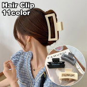 バンスクリップ ヘアクリップ レディース 女性 ヘアアクセサリー まとめ髪 髪留め ヘアアレンジ スクエア 四角 大きめ 単色 無地 シンプル かわいい おしゃれ カジュアル お出かけ 通勤 婦人