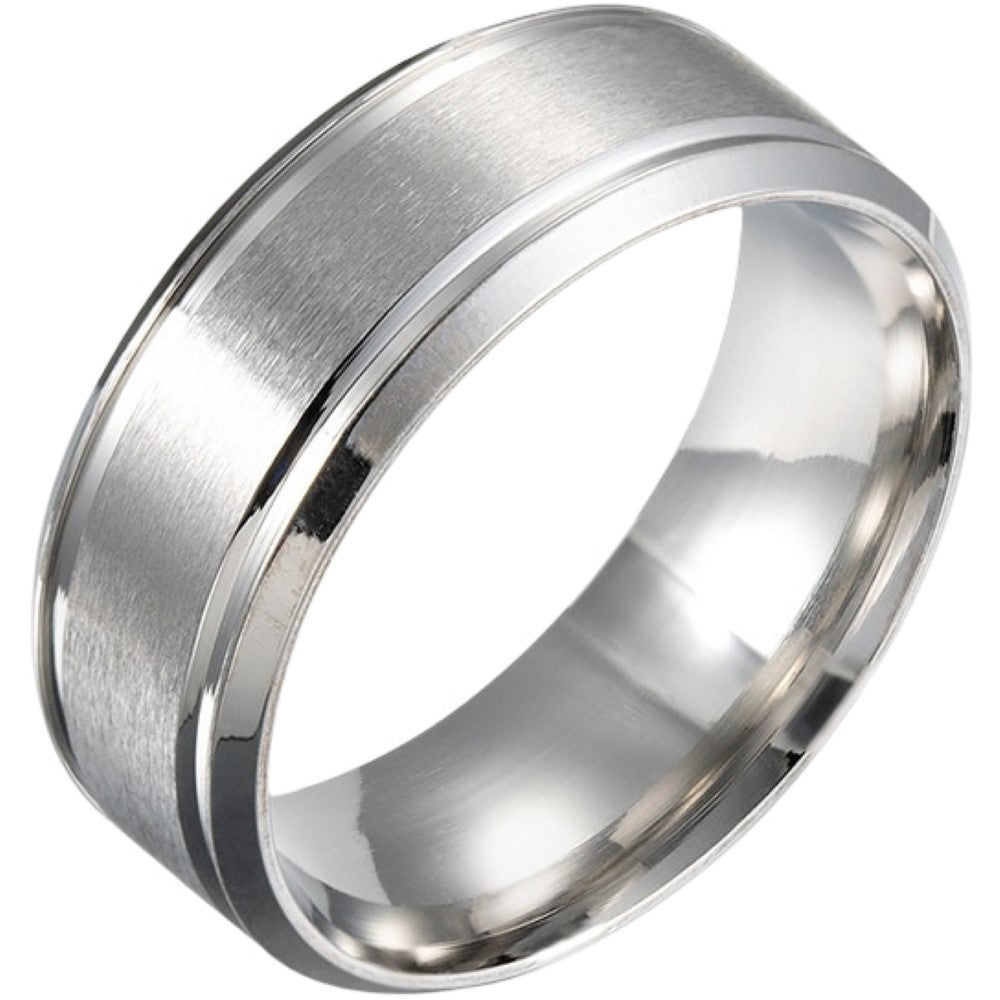 リング 指輪 メンズ 男性 アクセサリー ファッションリング シルバー8mm バリエーション画像