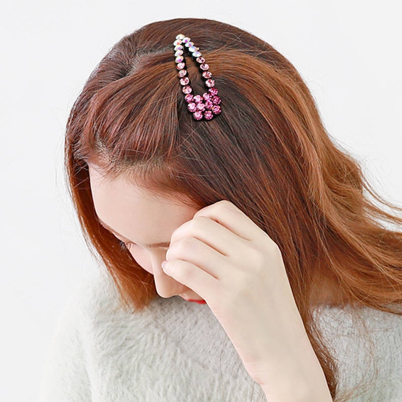 ヘアピン パッチン留め スリーピン ヘアアクセサリー レディース ラインストーン 商品画像5