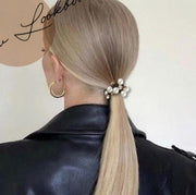 ヘアゴム 髪ゴム レディース 女性 婦人 大人 髪留め 髪飾り ヘアアクセサリー 黒 茶色 カーキ色 パール調 フェイクパール ラインストーン おしゃれ お出かけシーン パーティー