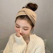 ヘアバンド ヘッドバンド レディース 女性 ヘアアクセサリー ファッション雑貨 ターバン風 クロス 幅広 大きめ 洗顔 無地 ブラウン グレー オフホワイト ブラック シンプル フェミニン 可愛い キュート 大人女子