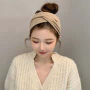 ヘアバンド ヘッドバンド レディース 女性 ヘアアクセサリー ファッション雑貨 ターバン風 クロス 幅広 大きめ 洗顔 無地 ブラウン グレー オフホワイト ブラック シンプル フェミニン 可愛い キュート 大人女子