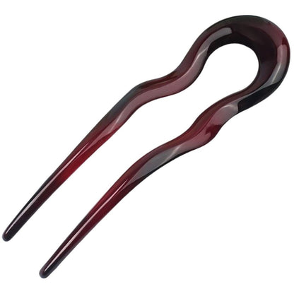 かんざし U型 Uピン ヘアアクセサリー 髪留め 髪飾り ワイン×グラデーション バリエーション画像
