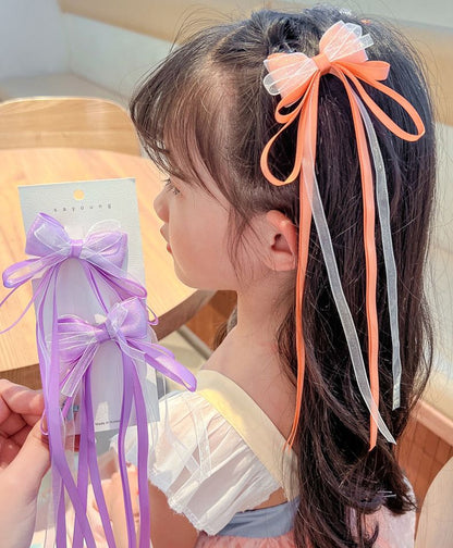 2個セット ヘアクリップ リボン ヘアアクセサリー 子供 キッズ 商品画像4