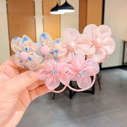 ヘアゴム 10個セット キッズ 子供 女の子 ヘアアクセサリー 髪飾り 髪留め フラワー 花 レース かわいい おしゃれ ヘアアレンジ