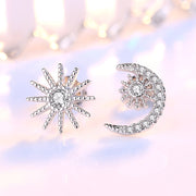 ピアス スタッドピアス アクセサリー レディース 星 月 ラインストーン シルバーカラー ローズゴールド キラキラ かわいい おしゃれ ギフト 記念日 誕生日 プレゼント 贈り物 ファッション小物 女性用 銀色