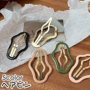 ヘアピン パッチン留め レディース ヘアクリップ 前髪 ヘアアクセサリー 髪飾り 髪留め 大きめ 大ぶり 雲型フレーム まとめ髪 ヘアアレンジ 可愛い
