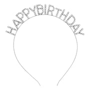 カチューシャ 子供 大人 女の子 男の子 レディース メンズ 女性 男性 ヘアアクセサリー お誕生日 ハッピーバースデー ラインストーン かわいい おしゃれ キラキラ 豪華 大人女子 プレゼント ギフト パーティー イベント お祝い