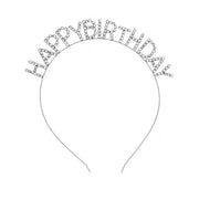 カチューシャ 子供 大人 女の子 男の子 レディース メンズ 女性 男性 ヘアアクセサリー お誕生日 ハッピーバースデー ラインストーン かわいい おしゃれ キラキラ 豪華 大人女子 プレゼント ギフト パーティー イベント お祝い