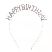 カチューシャ 子供 大人 女の子 男の子 レディース メンズ 女性 男性 ヘアアクセサリー お誕生日 ハッピーバースデー ラインストーン かわいい おしゃれ キラキラ 豪華 大人女子 プレゼント ギフト パーティー イベント お祝い