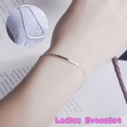 ブレスレット 腕輪 アクセサリー レディース 女性 シンプル 上品 華奢 細め プレート シルバーカラー ご褒美 プレゼント ギフト 誕生日