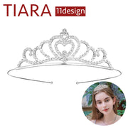 ティアラ レディース 女性 ヘアアクセサリー ヘッドドレス 髪飾り ラインストーン 花嫁 ウェディング 結婚式 披露宴 花嫁 ブライダル かわいい おしゃれ キラキラ 上品 エレガント ウエディング 撮影 記念日 発表会 演奏会 舞台 挙式 パーティー コスプレ イベント