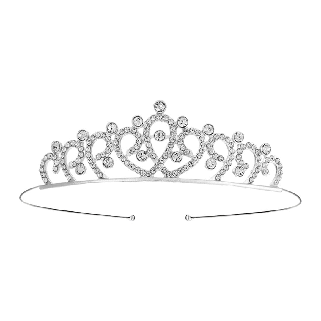 ティアラ レディース 女性 ヘアアクセサリー ヘッドドレス 髪飾り ラインストーン 花嫁 ウェディング 結婚式 披露宴 花嫁 ブライダル かわいい おしゃれ キラキラ 上品 エレガント ウエディング 撮影 記念日 発表会 演奏会 舞台 挙式 パーティー コスプレ イベント